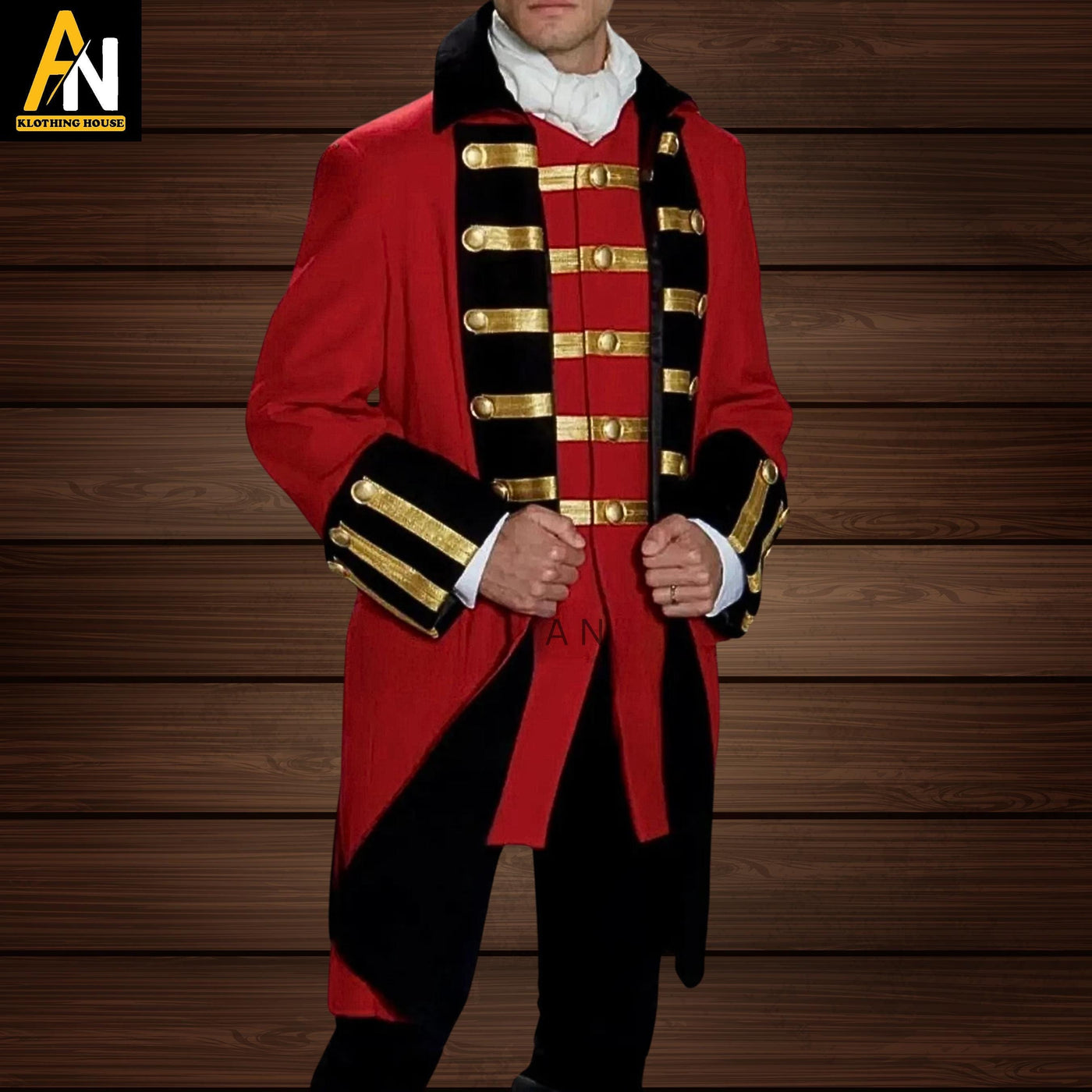 Brand New Handmade Men's Red Stylish Pirate Jacket  - Pirate Frock Coat - Buccaneer Pirate Coat - Pirates of Caribbean admiral coat
