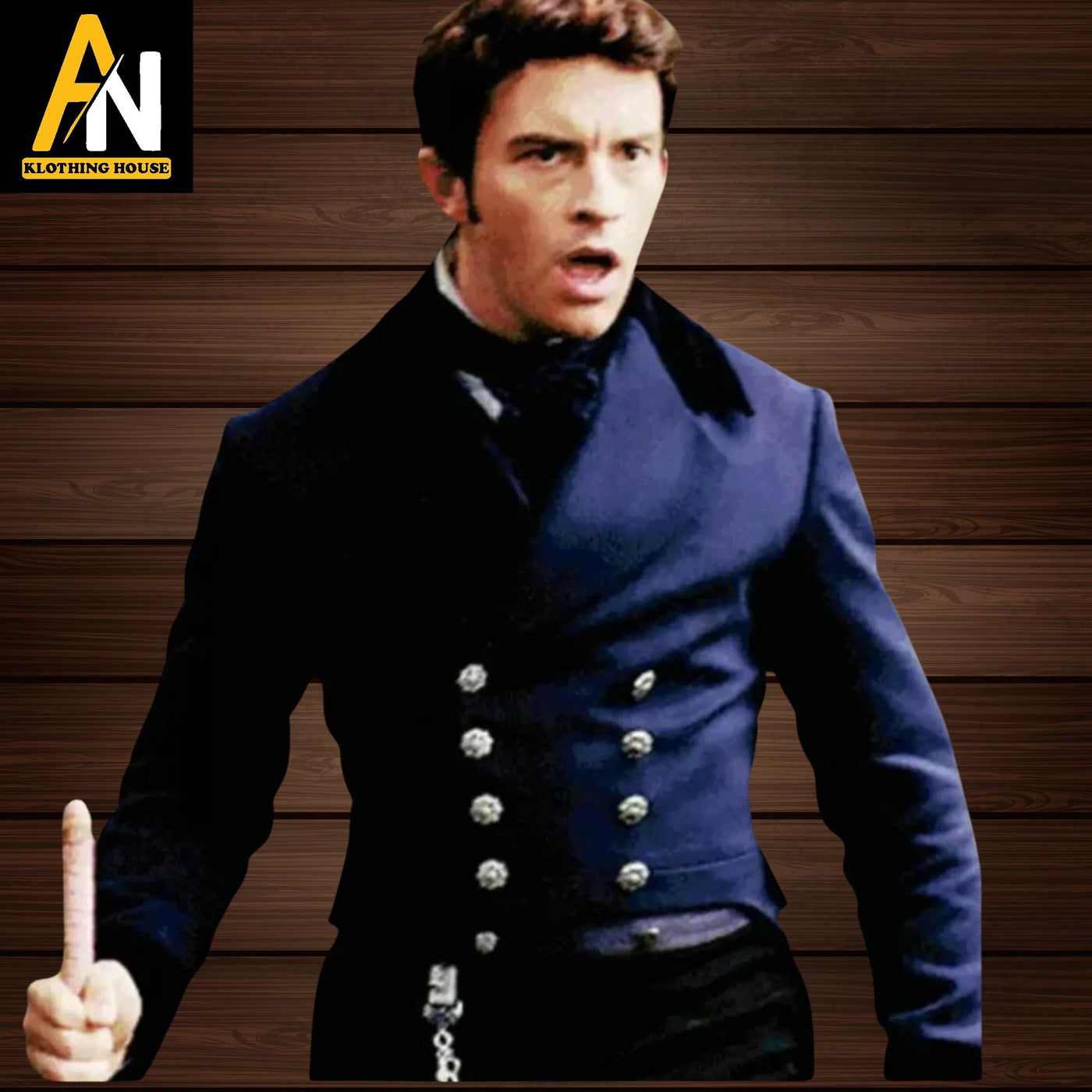 Brand New Handmade Men's Tailcoat Jacket - New Blue Wool Military Tailcoat - Nordic-Inspired Design - Regency Style - Custom-Made Tailcoat