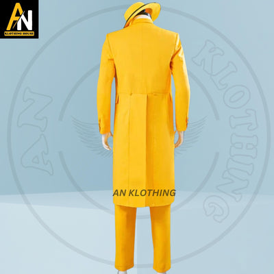 Christmas Special Costume - Jim Carrey Movie Yellow Suit Men Uniform Outfit Halloween Carnival Costume Cosplay Costume - Yellow Suit Costume