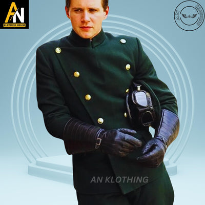 Chauffeur Uniform - Green Coat - New 1930 Chauffeur Uniform - Chauffeur Seasons - Wool Material - Military Hussar Jacket