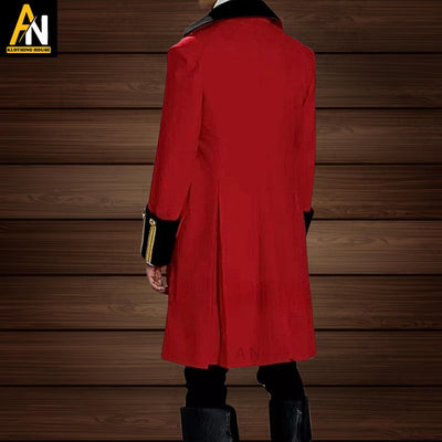 Brand New Handmade Men's Red Stylish Pirate Jacket  - Pirate Frock Coat - Buccaneer Pirate Coat - Pirates of Caribbean admiral coat