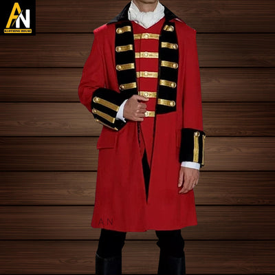 Brand New Handmade Men's Red Stylish Pirate Jacket  - Pirate Frock Coat - Buccaneer Pirate Coat - Pirates of Caribbean admiral coat