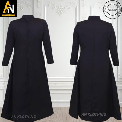 Cosplay and Gothic Fashion Neo Matrix Heavy Duty Cotton Keanu Reeves - Black Gothic Trench Coat - Matrix Cosplay Long Black Jacket
