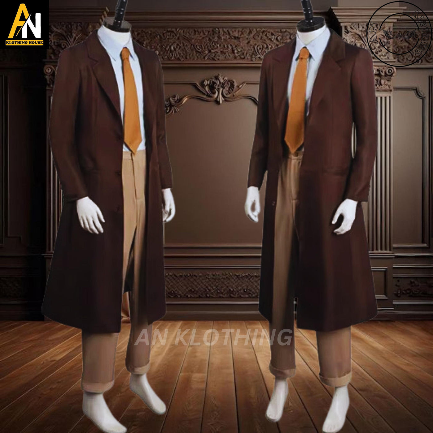 Oppenheimer Movie Cosplay Costume - Men's Brown Suit Outfit- 1940s Vintage Formal Costume- Halloween Carnival Suit- Christmas Cosplay Attire