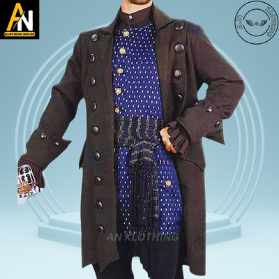Blackbeard Pirate Coat - Men's Halloween coat - Pirates of Caribbean Men's Deluxe Pirate Jacket Cosplay Costume - Pirate Coat - Admiral Coat