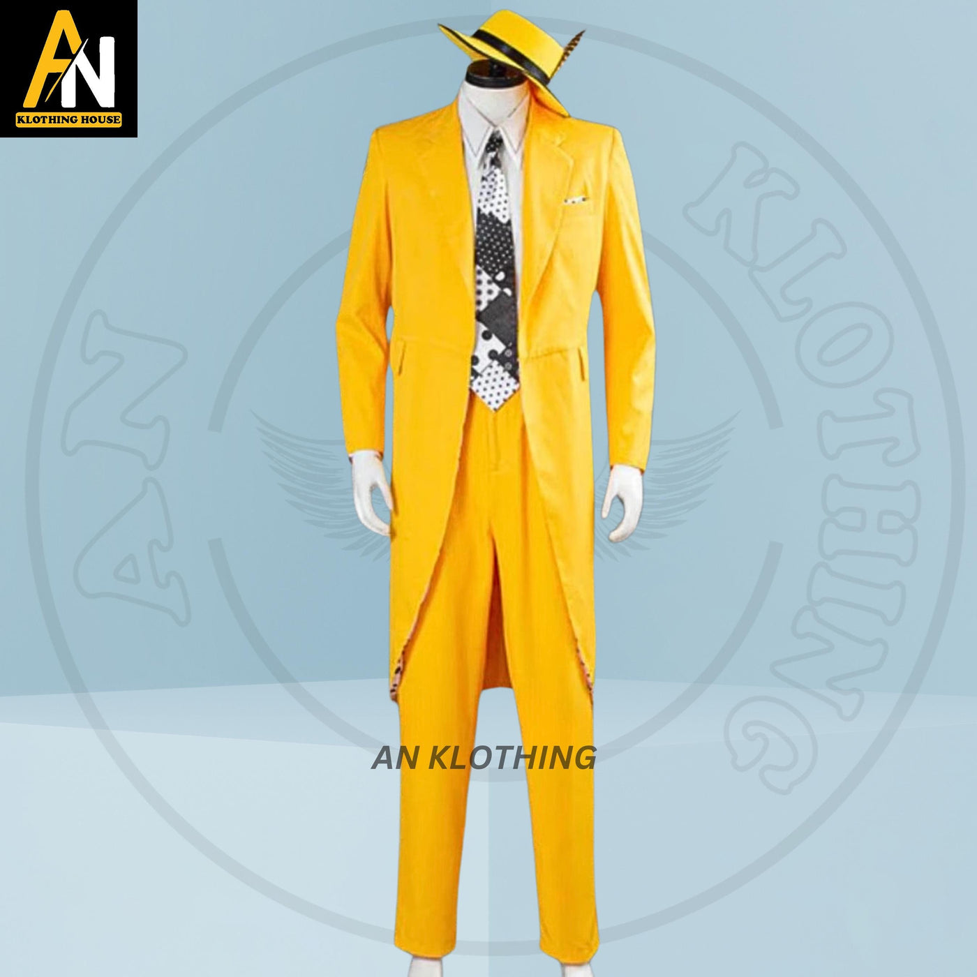 Christmas Special Costume - Jim Carrey Movie Yellow Suit Men Uniform Outfit Halloween Carnival Costume Cosplay Costume - Yellow Suit Costume