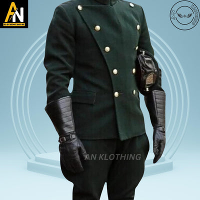 Chauffeur Uniform - Green Coat - New 1930 Chauffeur Uniform - Chauffeur Seasons - Wool Material - Military Hussar Jacket