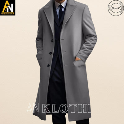 Brand New Custom - Made Wool Trench Coats for Men - Long Victorian Steampunk Coat - Timeless Elegance Redefined - Long Coats For Men