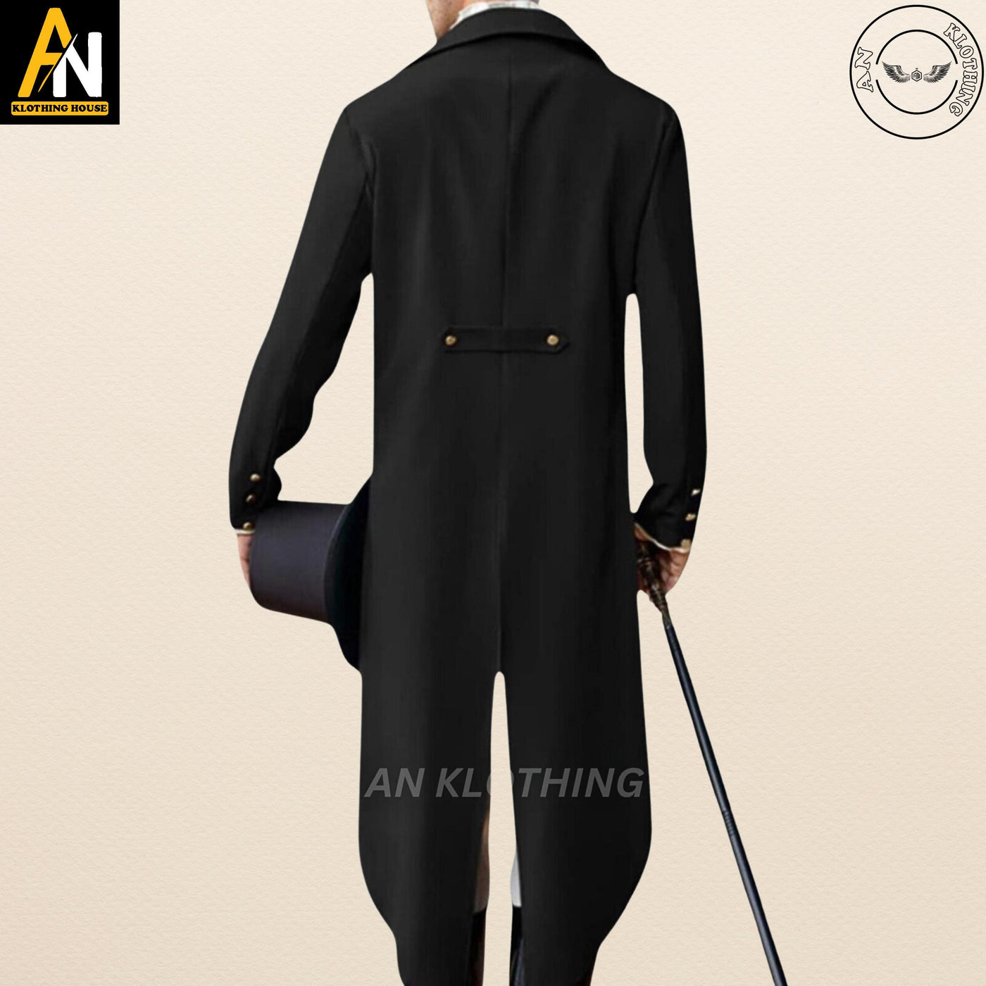 New Male Vintage Coat - Long Sleeved Men V-Neck Solid Vintage Costume Jacket Trench Coat - Custom made - Limited Edition Coat By AN House