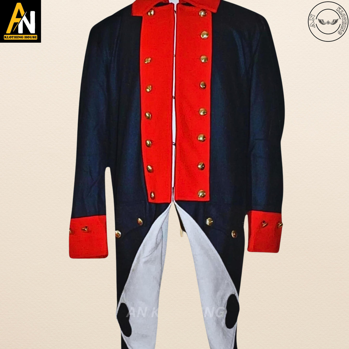 Continental Army Coat | 1770s Revolution War Jacket - Colonial Frock Coat - American Revolution War Jacket - Cosplay Costume