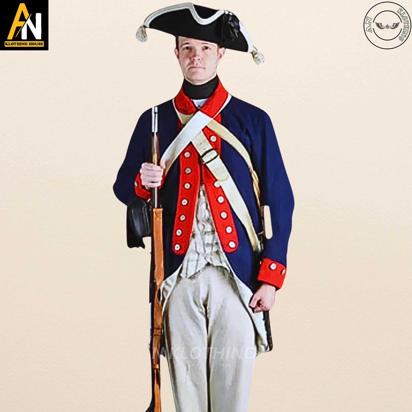 Continental Army Coat | 1770s Revolution War Jacket - Colonial Frock Coat - American Revolution War Jacket - Cosplay Costume
