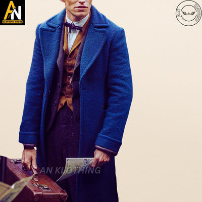 Brand New Limited Edition Men Jacket -  Life Of Armor Chamber Coat - Steampunk Jacket - Blue Wool Coat - Long Coat - Gothic Trench Coat