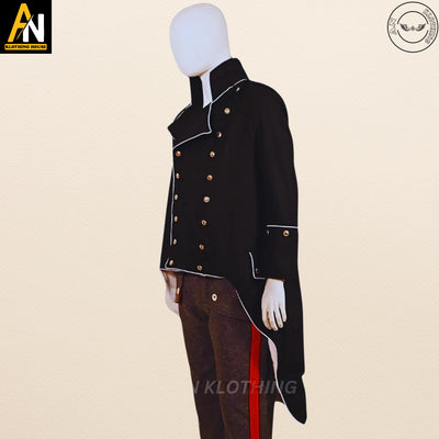 Revolutionary War Tailcoat - Navy Officer Costume - Colonial Reenactment Coat -  Historical Cosplay Jacket - British Lieutenant Tailcoat
