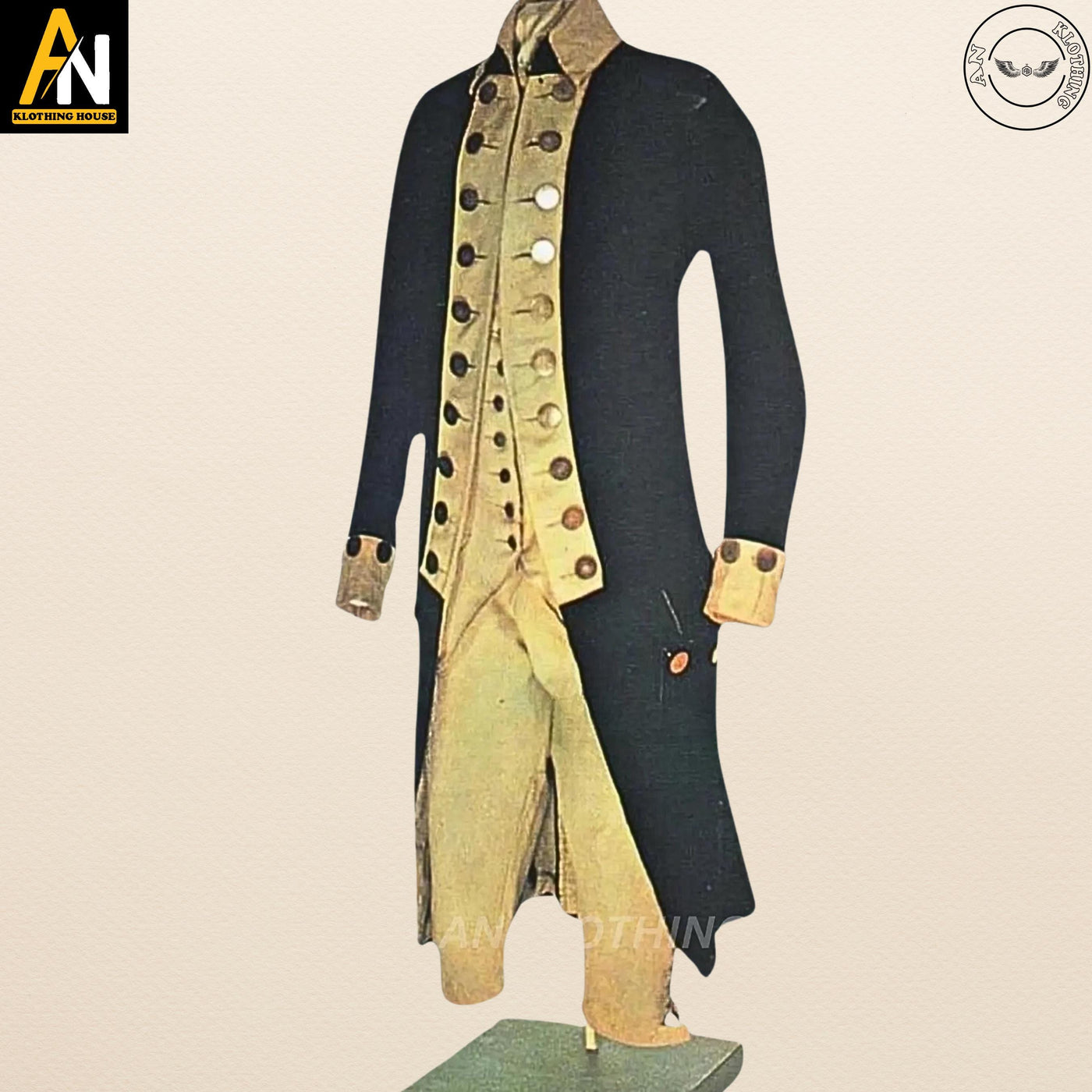 18th Century Military Officer Coat | Revolutionary War Uniform | George Washington Cosplay Outfit | Historical Reenactment Jacket By AN