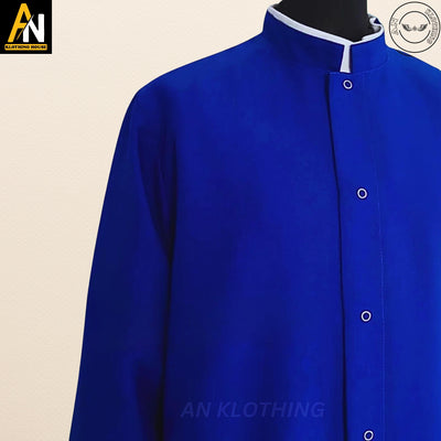 Blue Bishop Costume - Clergy Cassock - Traditional Catholic Vestment - Custom Size - Liturgical Robe - Priest Church Attire - Roman Cassock