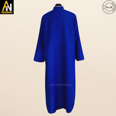 Blue Bishop Costume - Clergy Cassock - Traditional Catholic Vestment - Custom Size - Liturgical Robe - Priest Church Attire - Roman Cassock