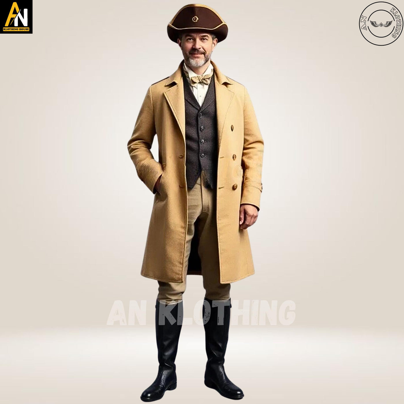 Exquisitely Handmade Mr. Darcy-Inspired Men's Skin Color Regency Coat – Authentic 1800s Style with Elegant Long Tails – Custom Fitted