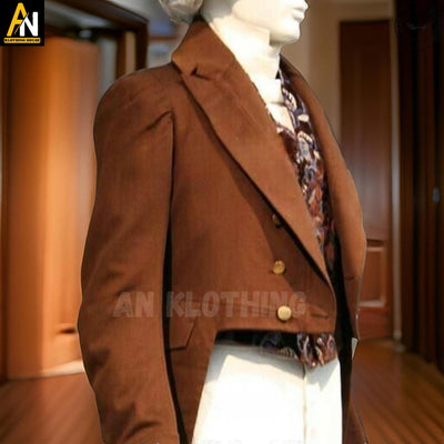 Brand New Men’s 1810-1830 Regency Brown Wool Tailcoat - Custom Made to Measure, British Officer & Napoleonic Regency Style Coat , Old Era