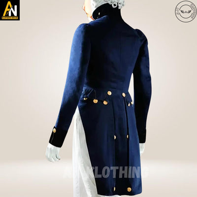 Brand New Men's Blue Regency Era 1810 to 1830 Men Fashion Navy Blue Wool Men Jacket, Men's Regency Coat , Handmade Coat By AN Klothing House