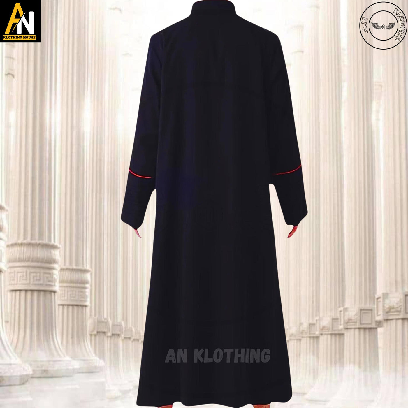 New Catholic Black Roman Cassock – Wool Blend Clergy Robe - Custom Clerical Vestment for Priests - Men & Women Church Attire - Preacher Robe