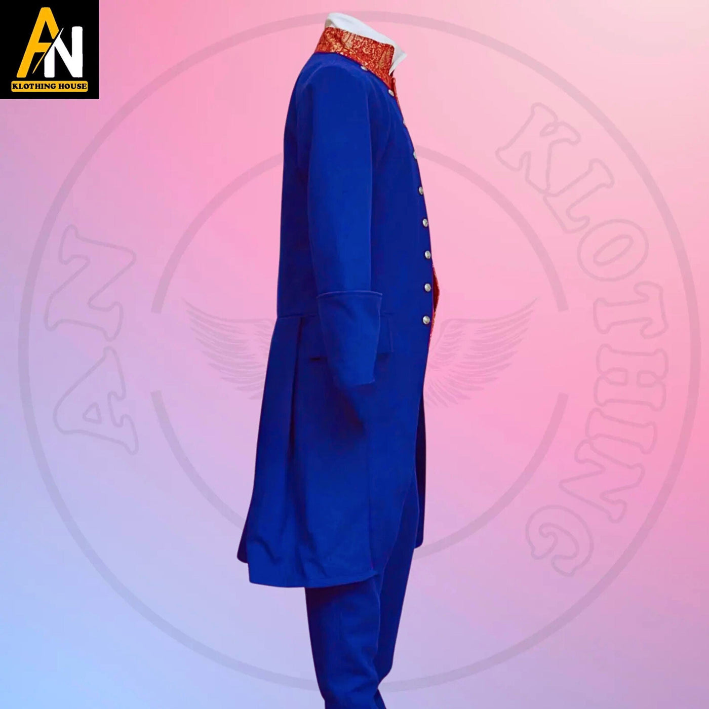 Brand New Men’s Blue 18th Century Frock Coat - Historical Colonial Outfit - Jamie Fraser Costume - Regency Coat - Rococo Cosplay