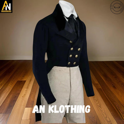 Brand New Custom Made Men's Regency Jacket - 18th Century Men's Regency Tailcoat - Cosplay Jacket - Wool Tailcoat - Bridgeton Jackets