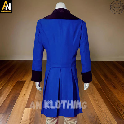 3 piece Suit Elegant Men's Blue Regency Coat – Custom Handmade Wool Coat Inspired by 1800s Victorian Era Fashion