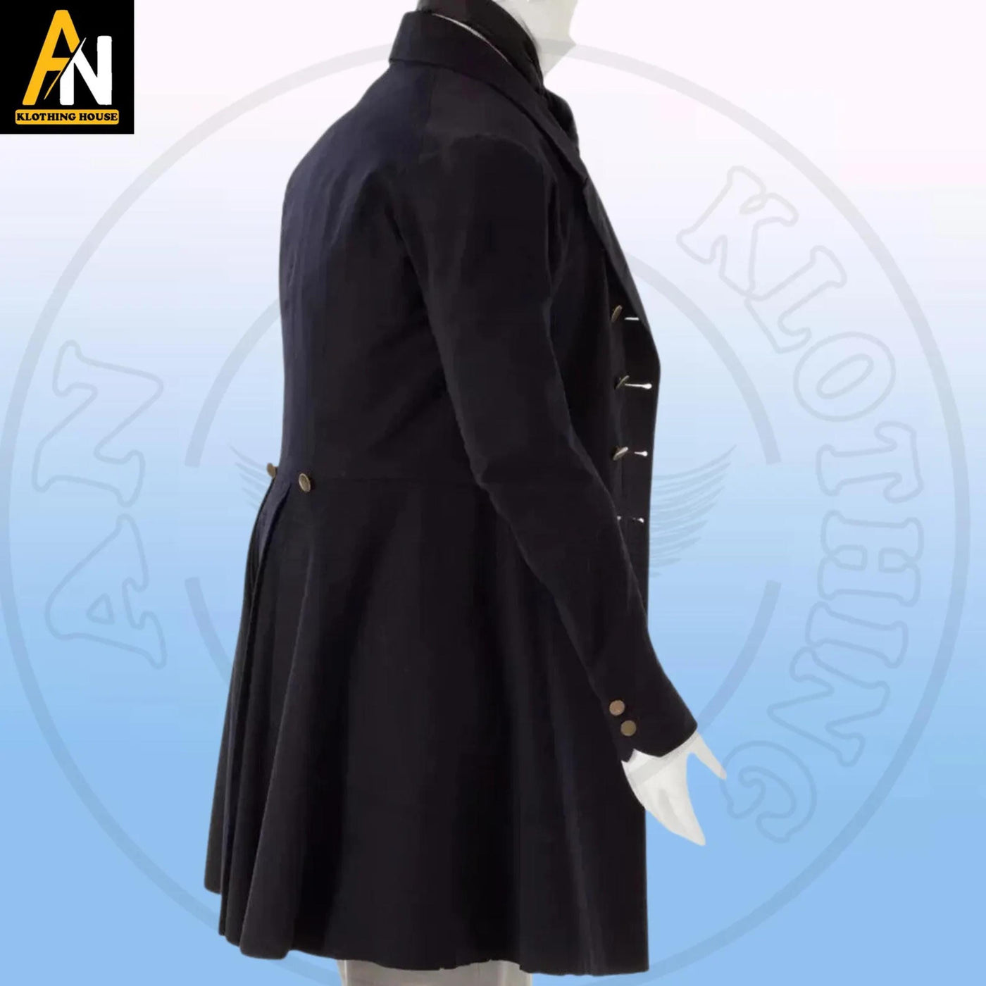 Men's Dark Navy Blue Regency 1840-1850 Coat/Jacket - 19th Century Wool Coat - Historical Coat - Regency Victorian Style Coat, Regency Suit