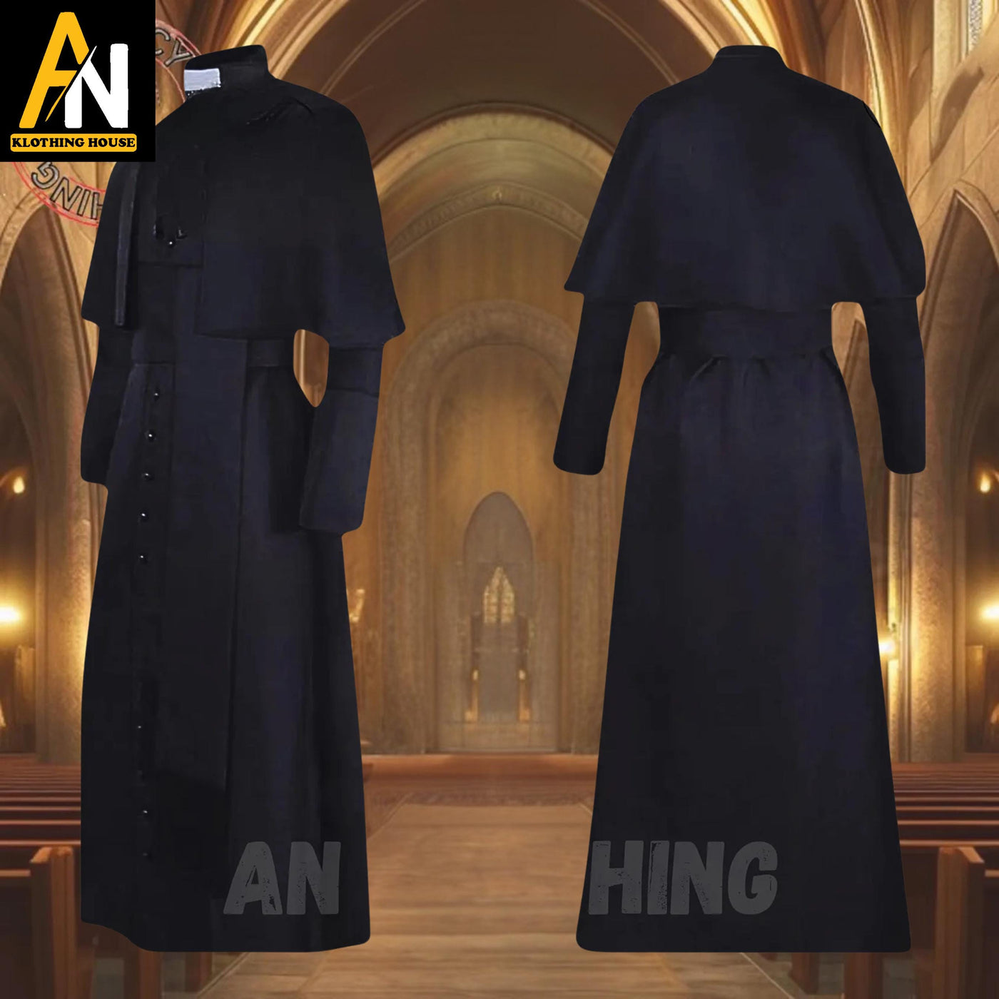 Special Custom Clergy Cassock – Traditional Roman Catholic Vestment with Sash - Black & Multicolor Options- Roman Cassock - Priest Robe