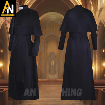 Special Custom Clergy Cassock – Traditional Roman Catholic Vestment with Sash - Black & Multicolor Options- Roman Cassock - Priest Robe