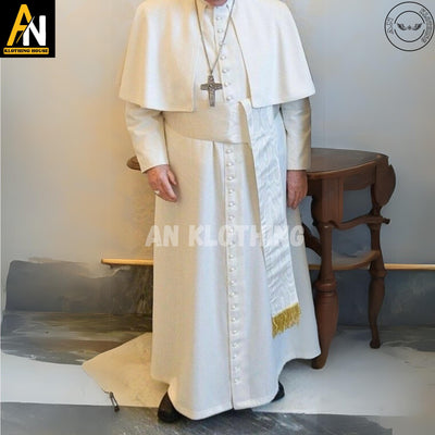 Catholic Priest Cassock - Wool Cassock - Traditional Clergy Vestment - Custom Size - Liturgical Robe - Priest Church Attire - Clergy Cassock