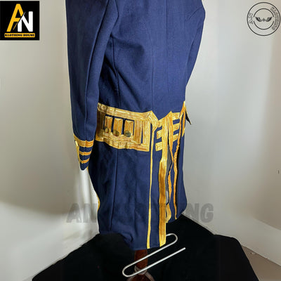 British Royal Navy Vice Admiral Military Jacket | Officer Uniform | Steampunk Navy Costume | Wool Naval Coat for Cosplay & Reenactments Suit