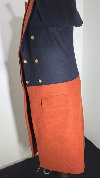 Men's Special 18th Century Wool Frock Coat – Vintage Victorian Military-Inspired Steampunk Jacket for Elegant Events & Costumes