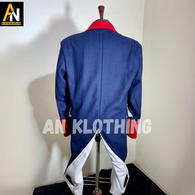 British 18th Century King Regiment Coat - Officer Uniform - Men Wool Coat - Military Uniform Jacket -  British Soldiers Uniform