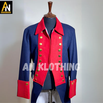 British 18th Century King Regiment Coat - Officer Uniform - Men Wool Coat - Military Uniform Jacket -  British Soldiers Uniform