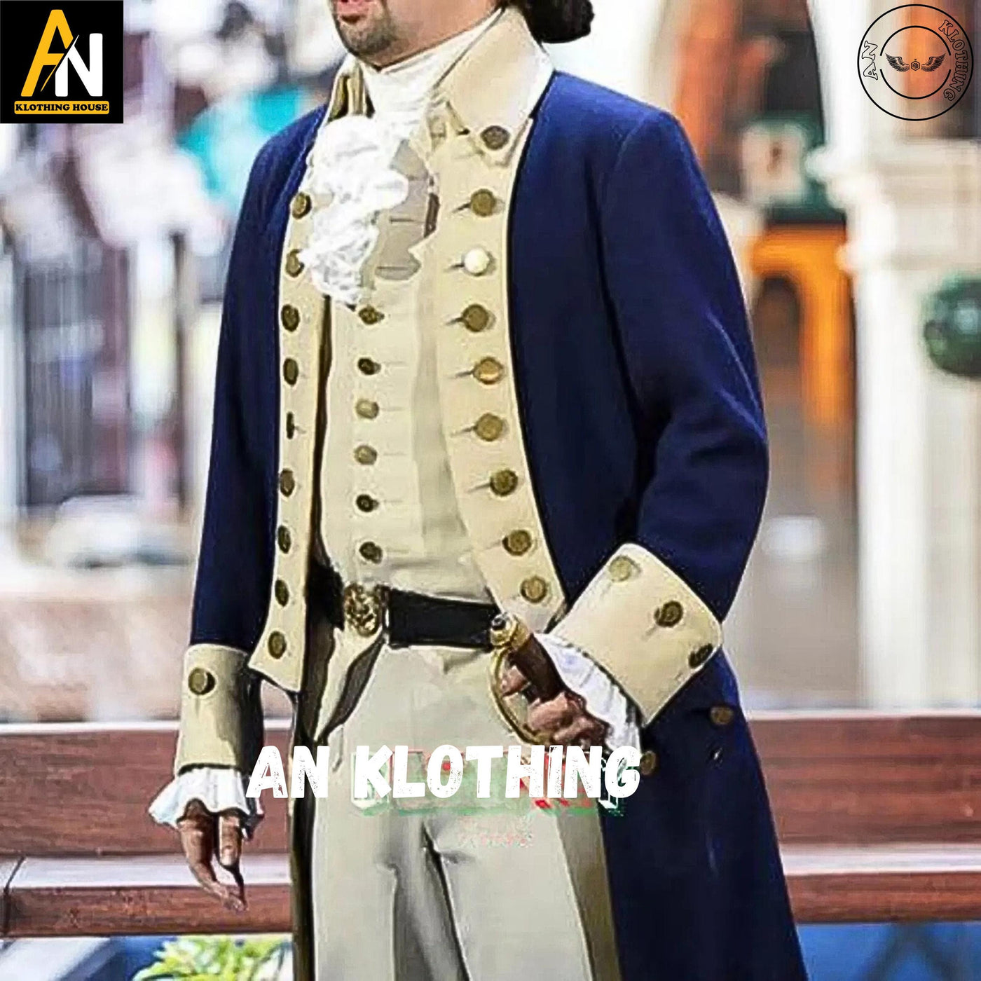 18th Century Military Officer Coat | Revolutionary War Uniform | George Washington Cosplay Outfit | Historical Reenactment Jacket