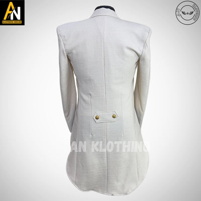 Brand New Special Men's White Regency dated 1800's Regency Coat - British Handmade Tailcoat - Custom made wool coat - Historical Coat
