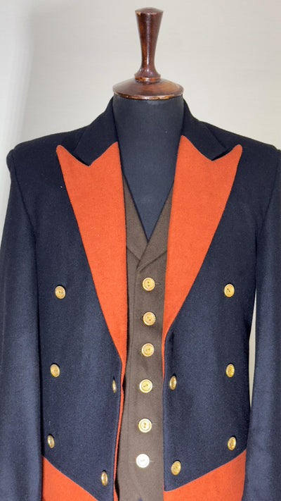 Men's Special 18th Century Wool Frock Coat – Vintage Victorian Military-Inspired Steampunk Jacket for Elegant Events & Costumes
