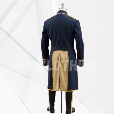 Exquisite Navy Military-Inspired Coat with Striking Gold Accents and Elegant Tailored Design - Regency Era Jacket - A Timeless Statement Set