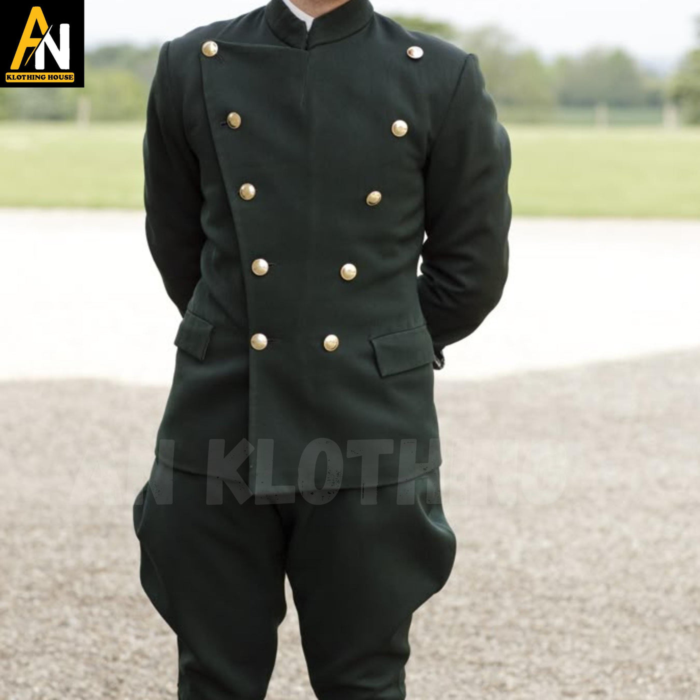 Chauffeur Uniform - Green Coat - New 1930 Chauffeur Uniform - Chauffeur Seasons - Wool Material - Military Hussar Jacket - Regency Jacket