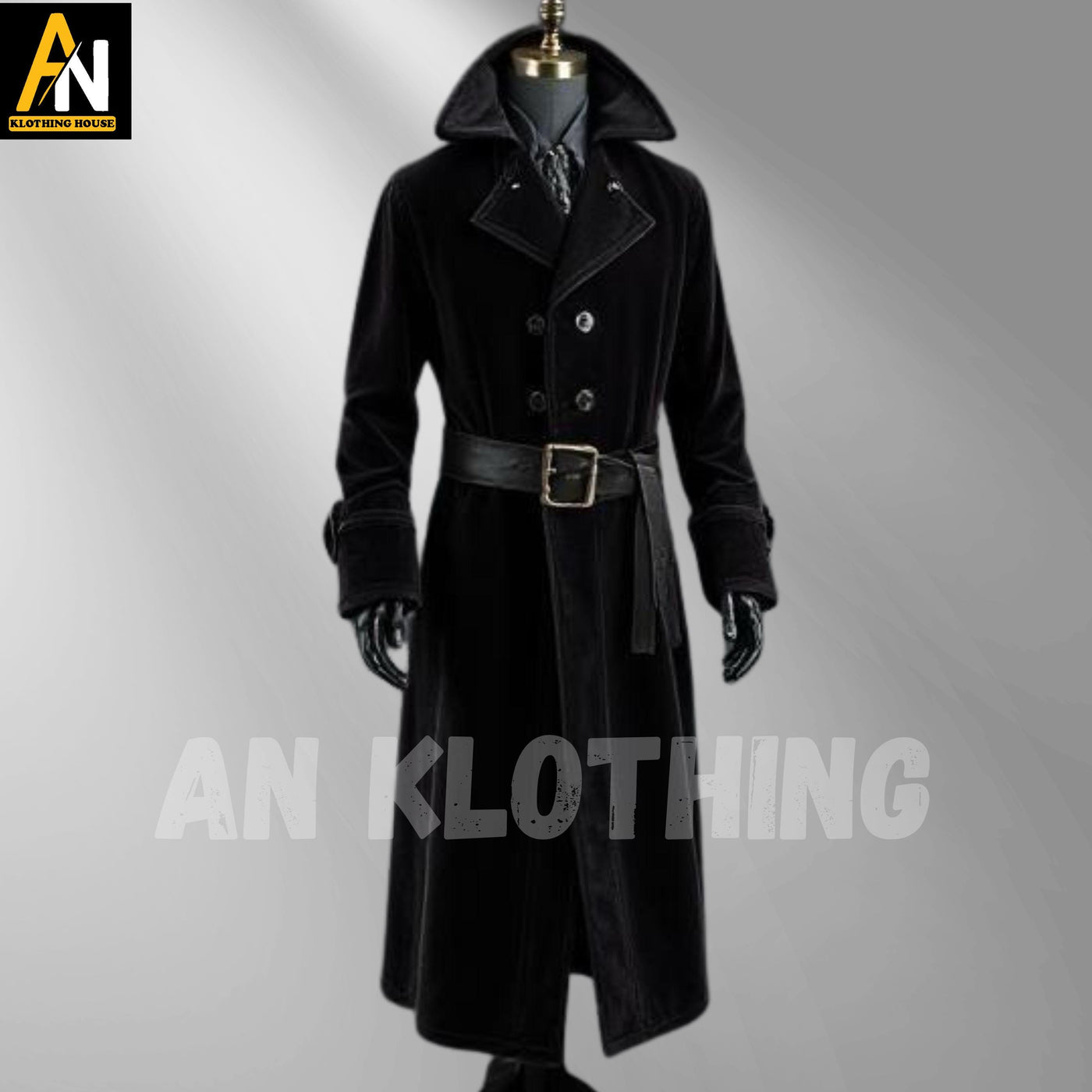 Elegant Black Velvet Overcoat - A Timeless Statement Piece - Regency Era Jacket - A Perfect Fusion of Modern Style