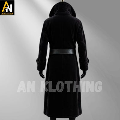 Elegant Black Velvet Overcoat - A Timeless Statement Piece - Regency Era Jacket - A Perfect Fusion of Modern Style
