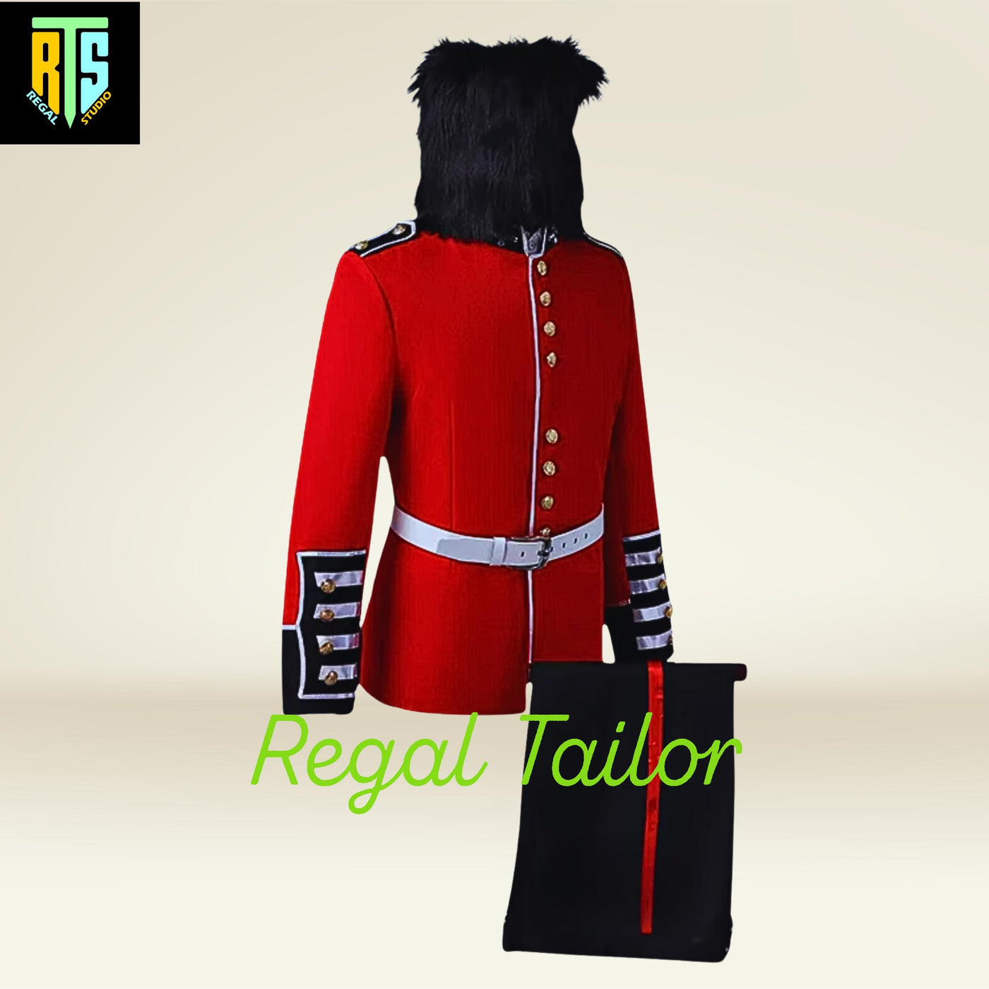 British Uniform Royal Guard Soldier Costume Men Fancy Dress Outfit Grenadier - Red Men's Hussar Soldier Grenadier Royal Trooper Wool Jacket