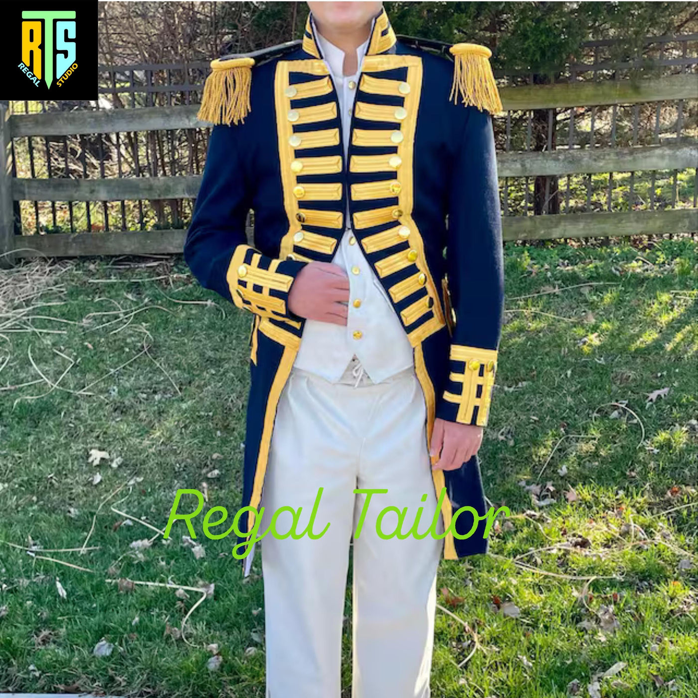British Royal Navy Blue Color Admiral Military Jacket - Officer Uniform - Steampunk Navy Costume - Wool Naval Coat for Cosplay & Reenactment