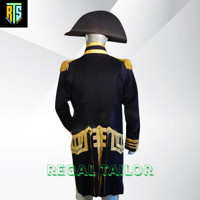 British Royal Navy Vice Admiral Jacket - Officers Uniform Coat | Steampunk Naval Costume for Cosplay & Historical Reenactments - Regency Set