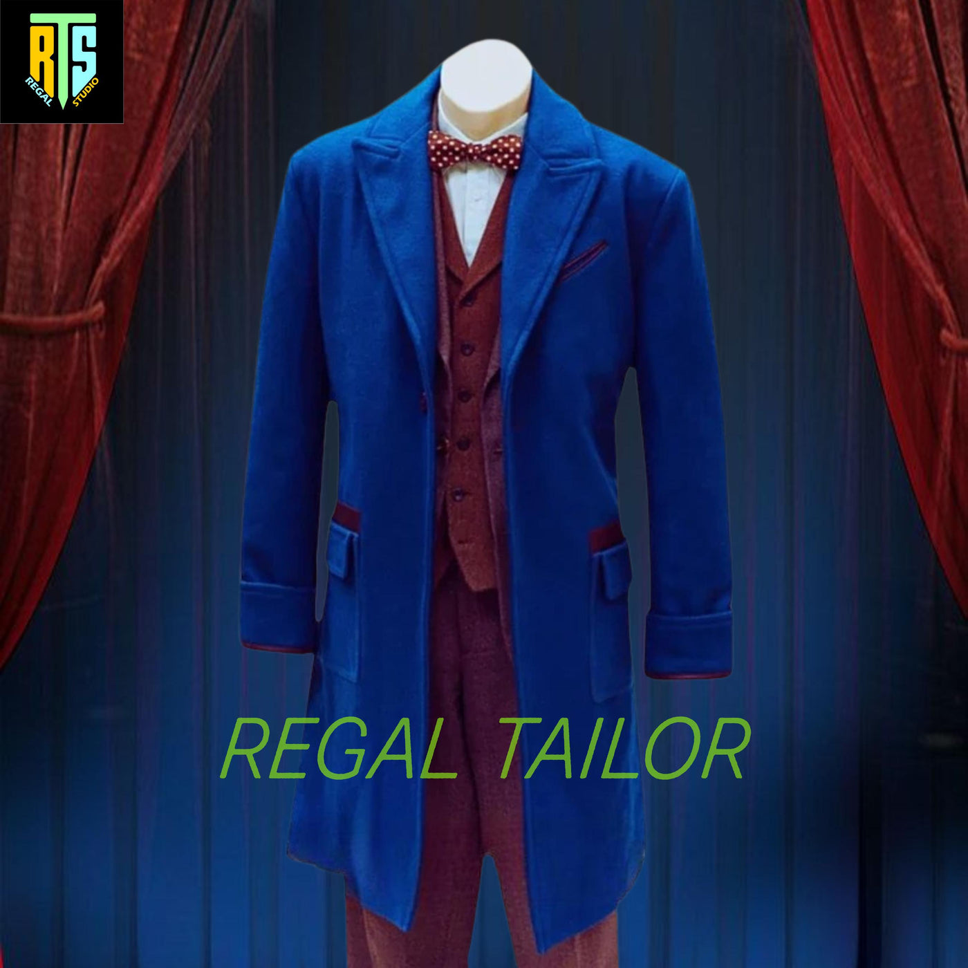 Brand New Limited Edition Men Jacket - Life Of Armor Chamber Coat - Steampunk Jacket - Blue Wool Coat - Men's Long Coat - Gothic Trench Coat