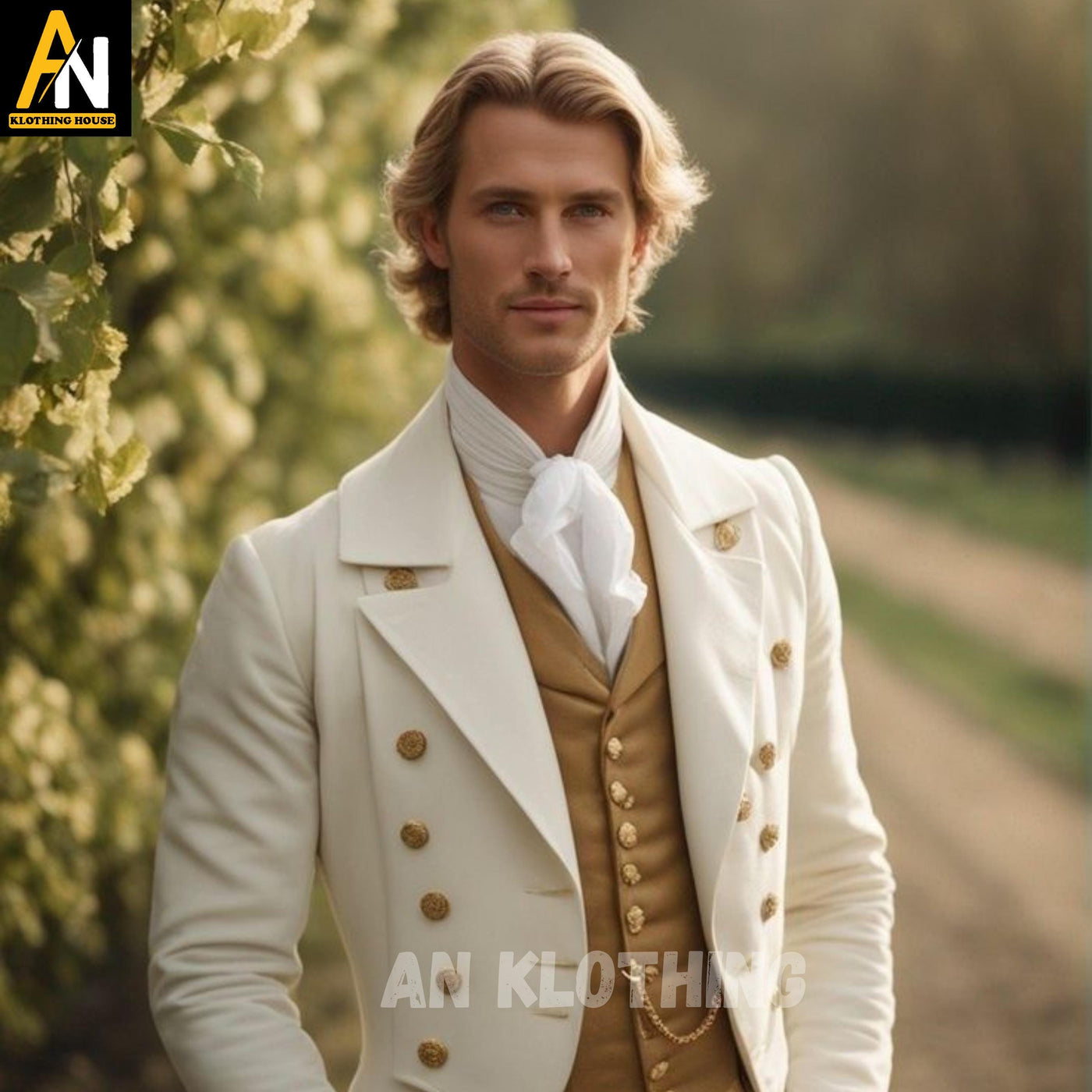 Mr. Darcy-Inspired Men's White Regency Tailcoat – Authentic 1800s Style with Elegant Long Tails - Custom Fitted - Rare Regency Tailcoat