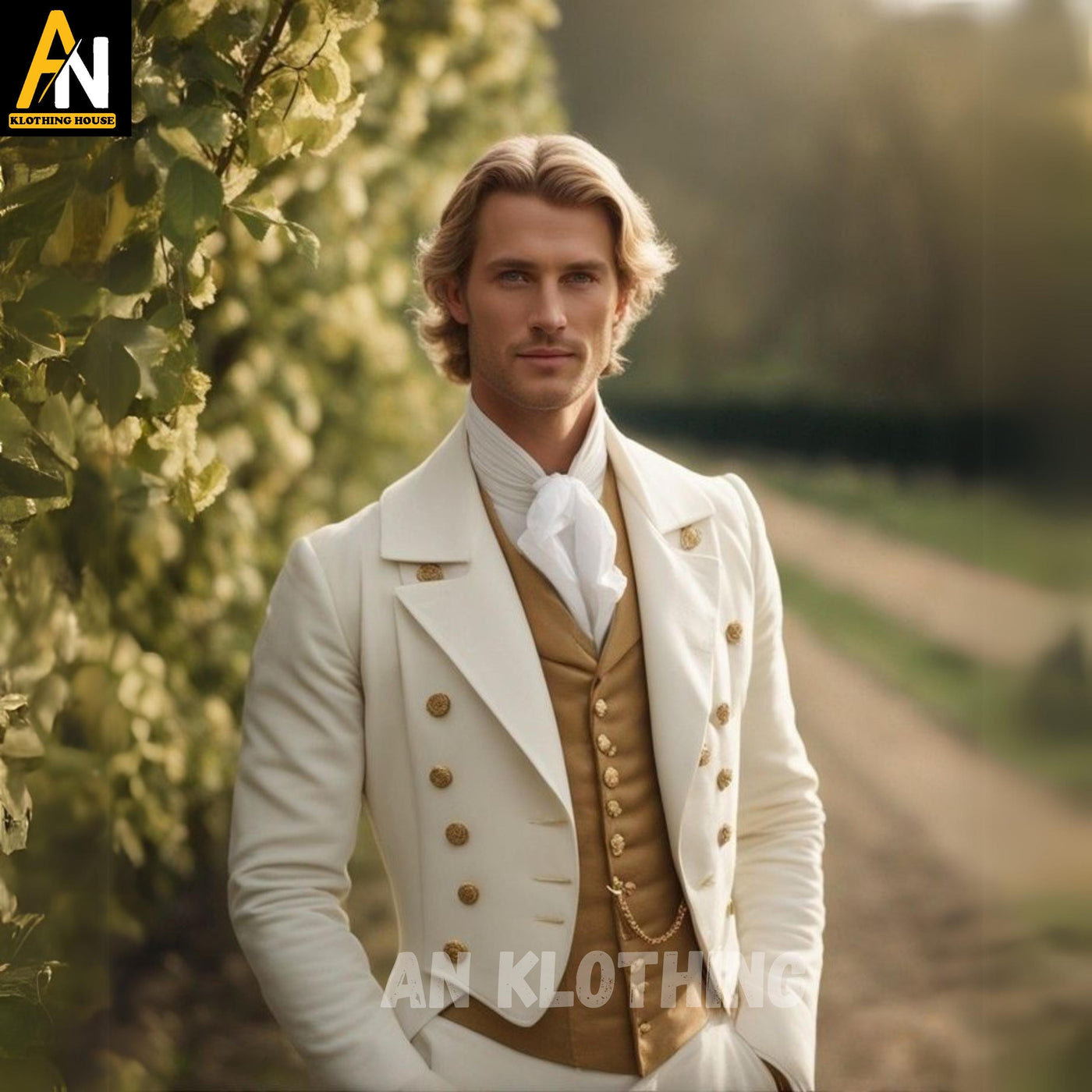 Mr. Darcy-Inspired Men's White Regency Tailcoat – Authentic 1800s Style with Elegant Long Tails - Custom Fitted - Rare Regency Tailcoat