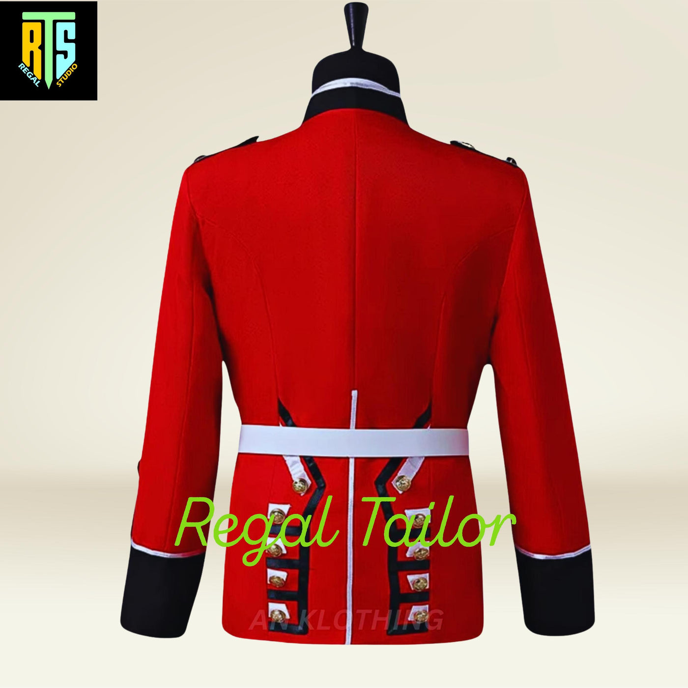 British Uniform Royal Guard Soldier Costume Men Fancy Dress Outfit Grenadier - Red Men's Hussar Soldier Grenadier Royal Trooper Wool Jacket