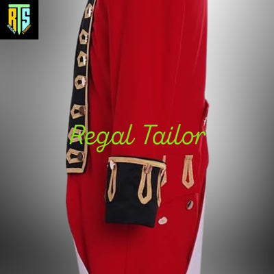 Men's George Washington Colonial Costume Red Colonial Officer Uniform - Revolutionary War Costume 1770s American Soldier Uniform